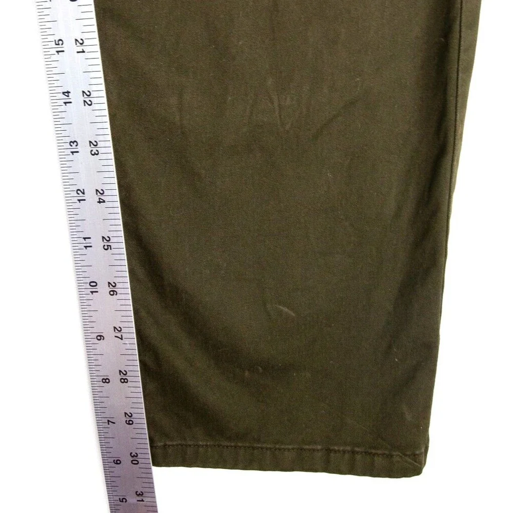 Brooks Brothers Casual Chino Pants Flat Front Pockets Men's Size 36 x 32 Green